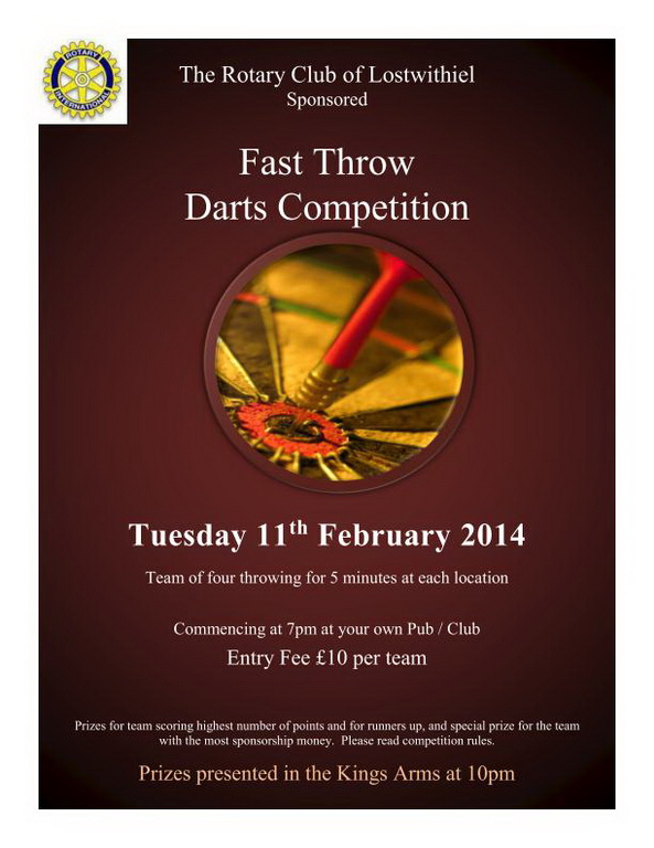2014 Lostwithiel Fast Throw Darts Competition